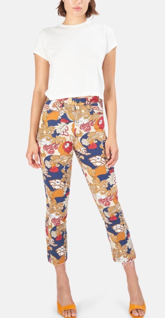 Mother Jeans The Hustler Ankle Fray in Flowers in Her Hair Sz. 29 - Picture 2 of 10